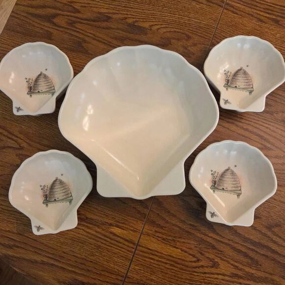 Pfalzgraff Naturewood Beehive Shell Dishes - Picture 1 of 11